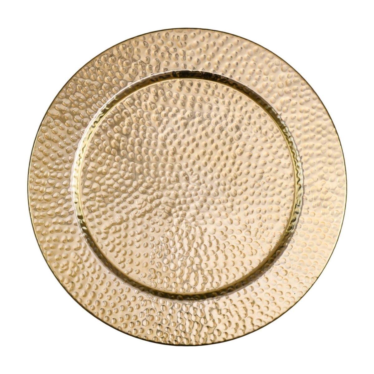 Tablett Nizza goldfarben rund aus Aluminium 60cm orientalisc