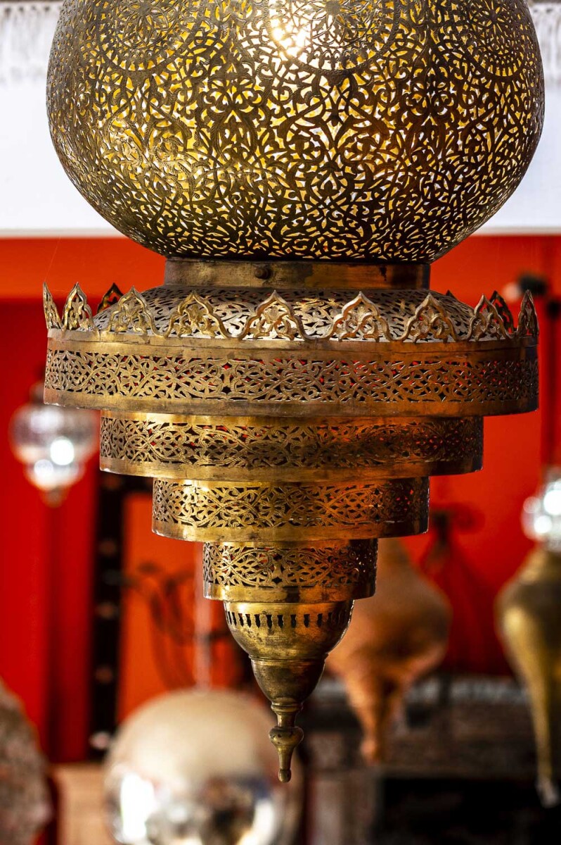 Marokkanische Messing Deckenlampe Saud