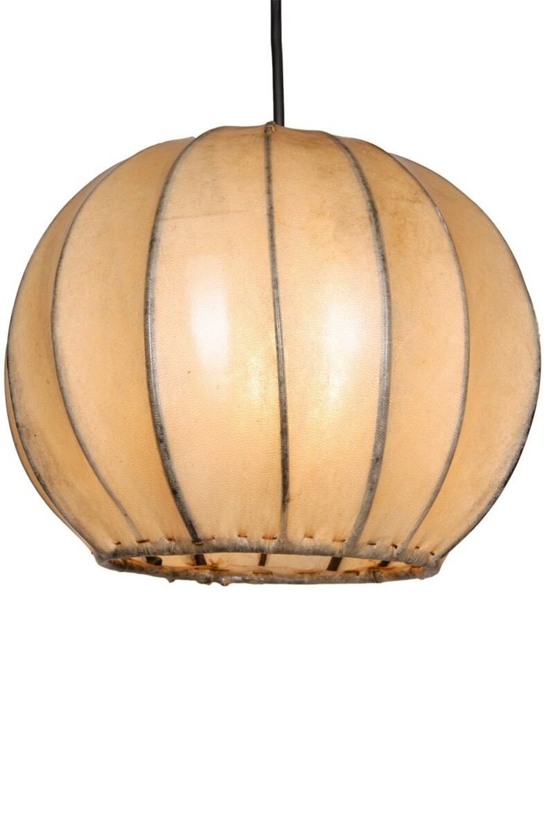Moderne Esstischlampe Mailin Beige | Leder & Eisen handg