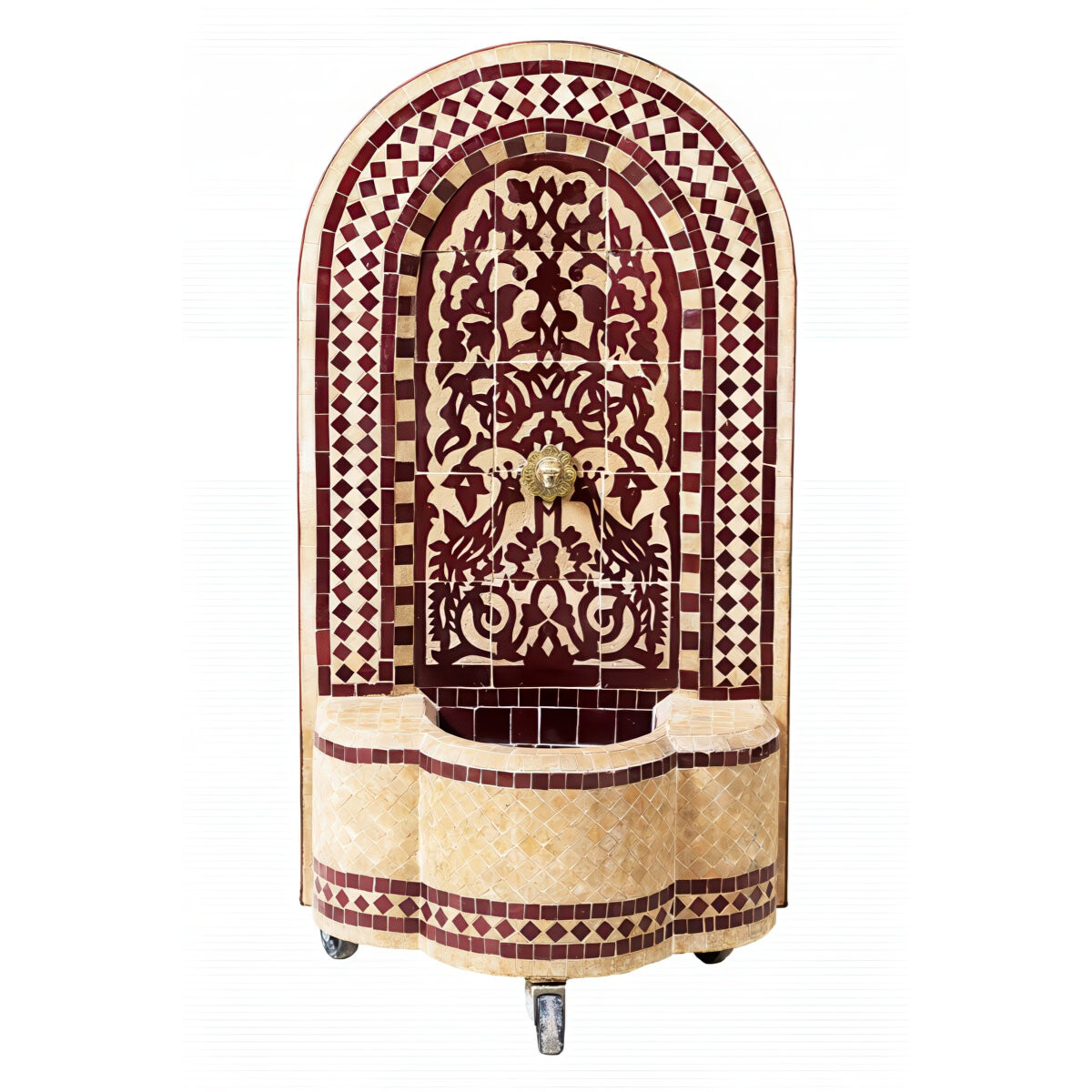 Marokkanischer Mosaik Gartenbrunnen 85cm box