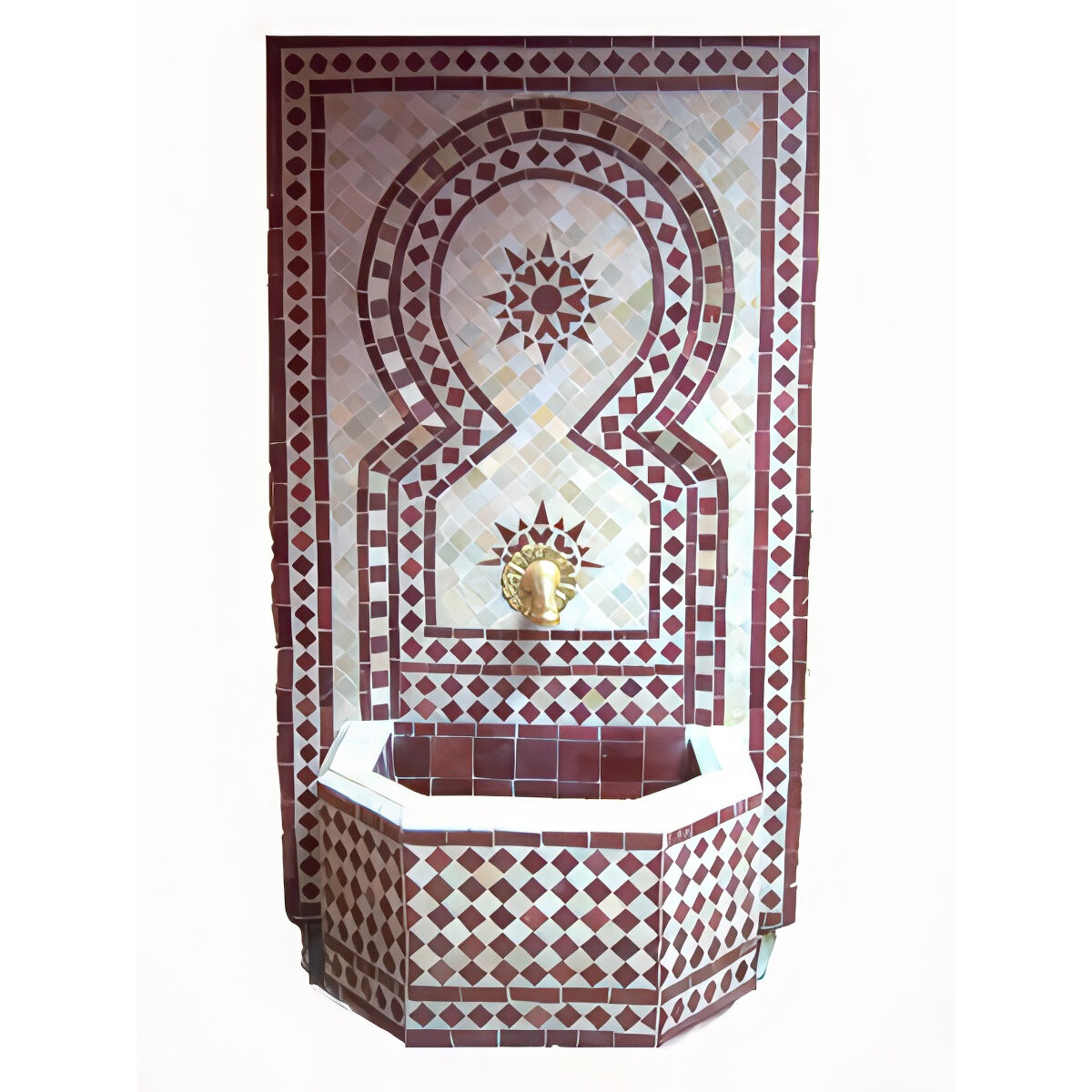 Marokkanischer Mosaik Gartenbrunnen 110c box