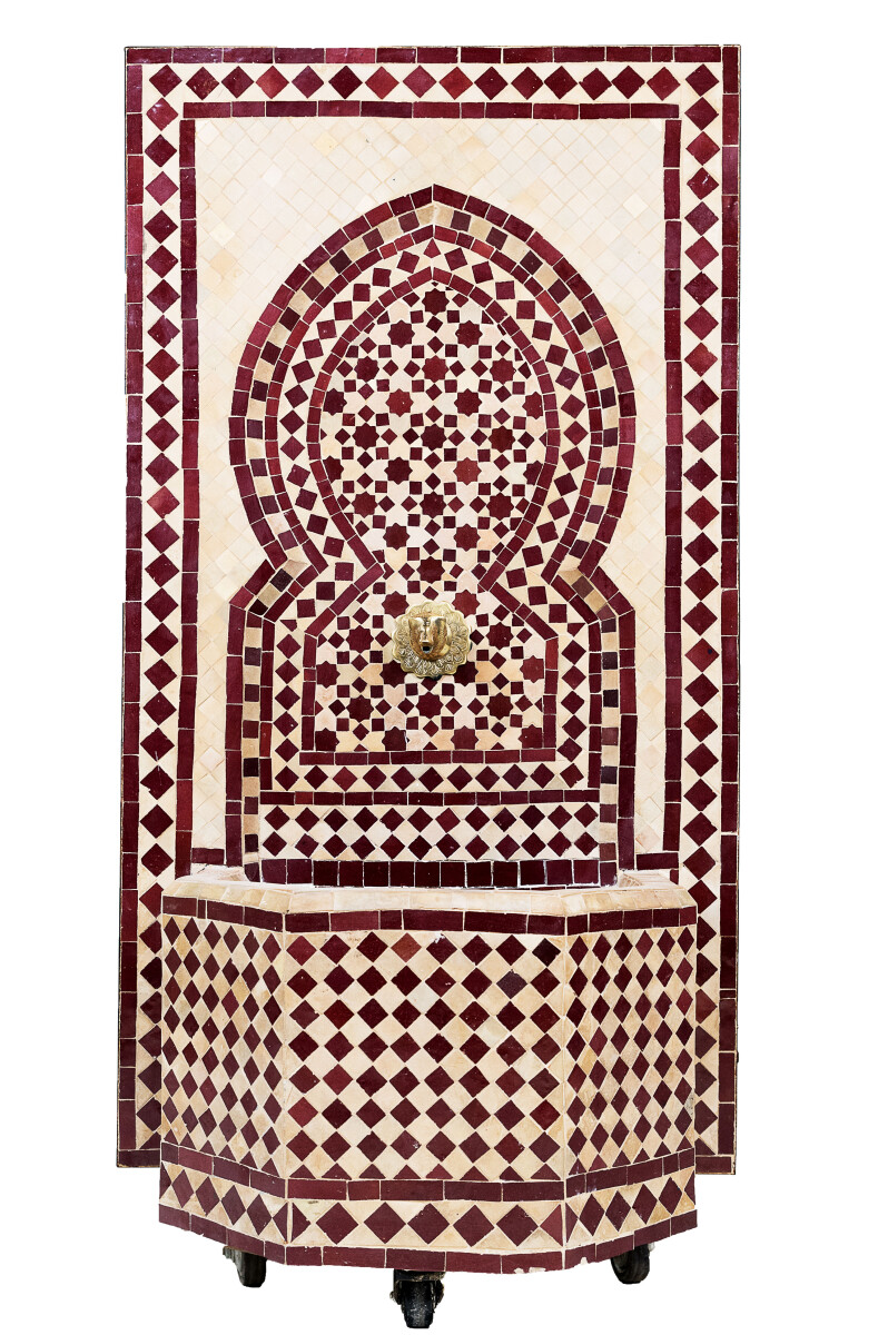 Marokkanischer Mosaik Gartenbrunnen 110c box