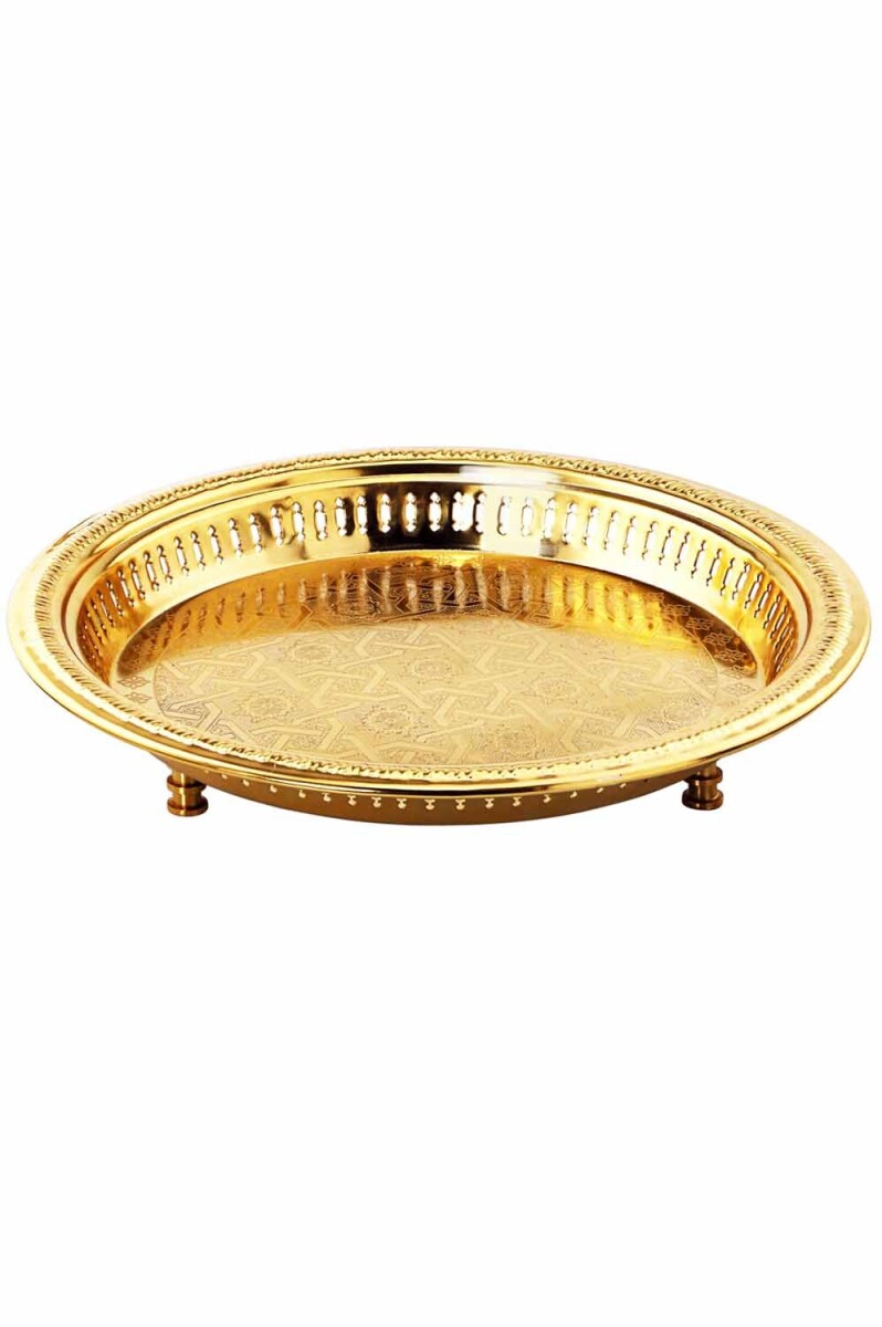 Orientalisches Tablett Serviertablett Juman 40cm Gold
