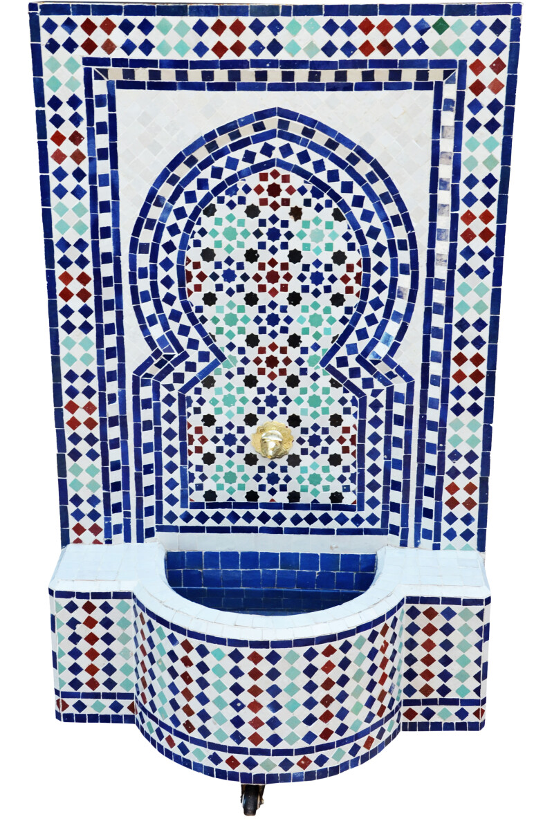Marokkanischer Mosaik Gartenbrunnen 120c box