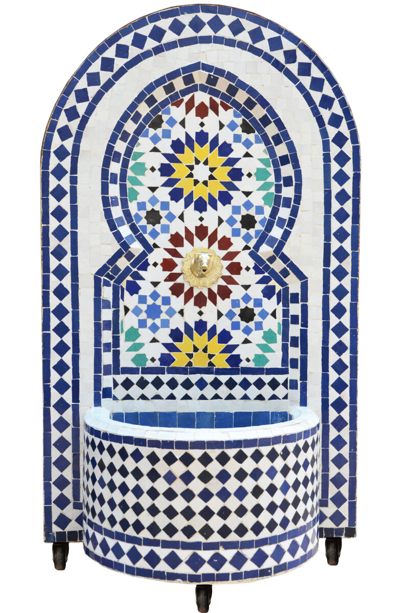 Marokkanischer Mosaik Gartenbrunnen 120c box