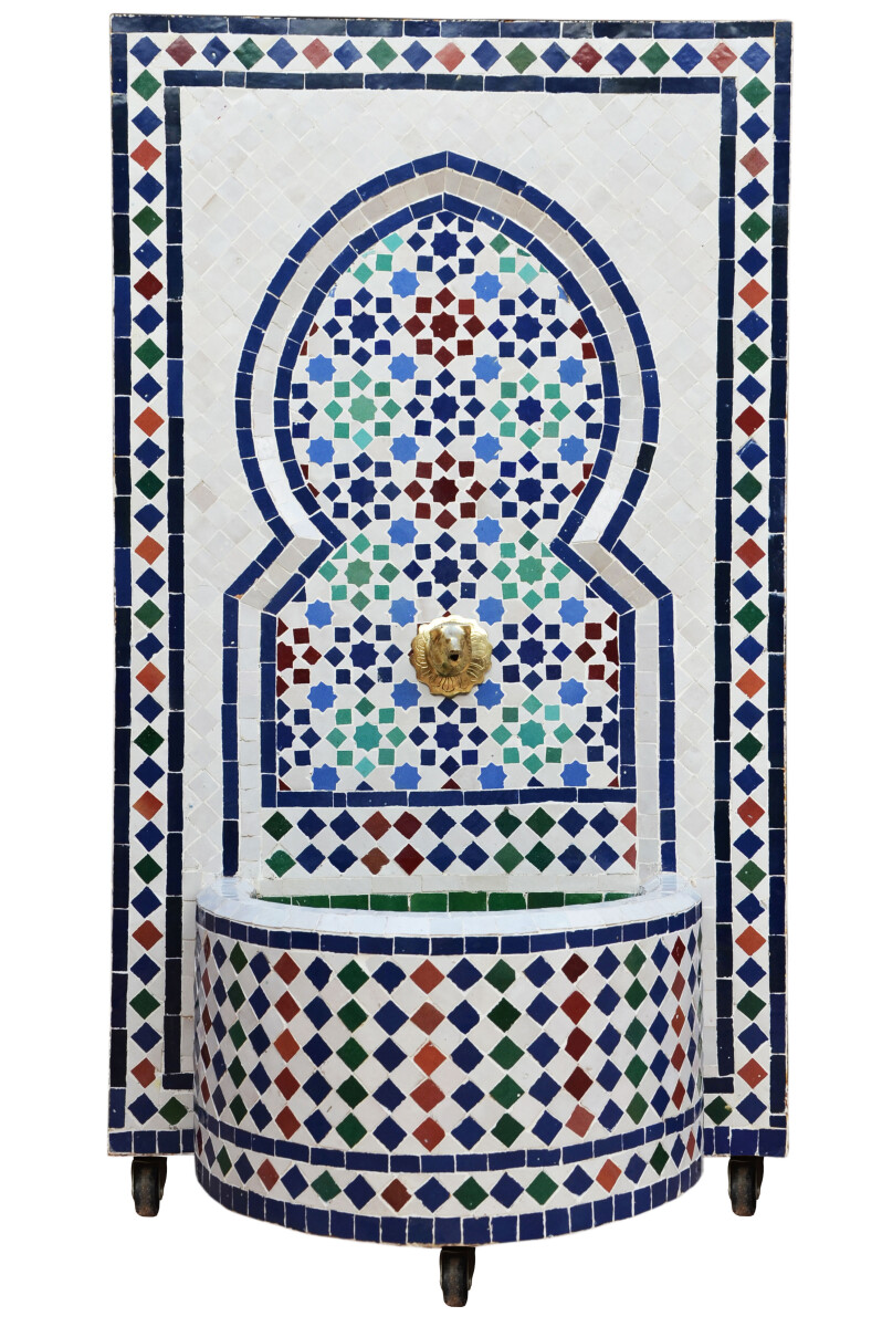 Marokkanischer Mosaik Gartenbrunnen 100c box