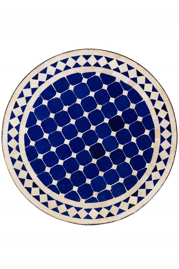 Mediterrane Mosaikplatte Marrakesch Blau box
