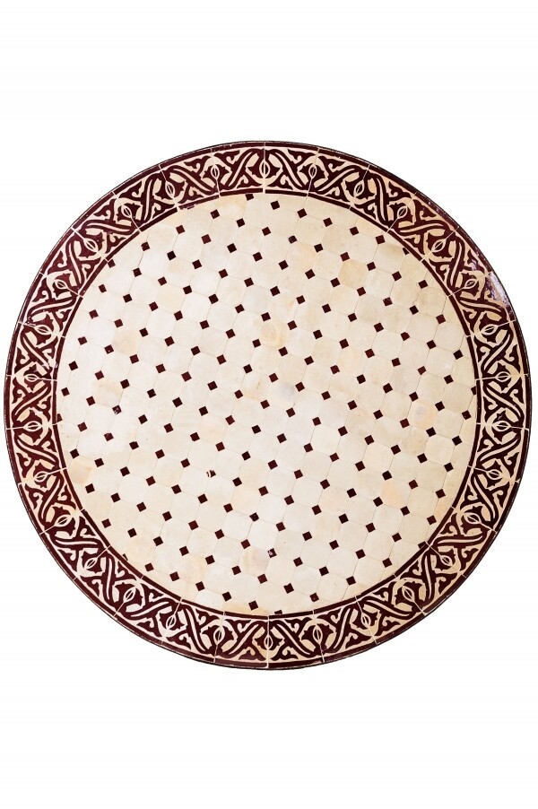 Orientalische Mosaikplatte Meknes Natur/ box