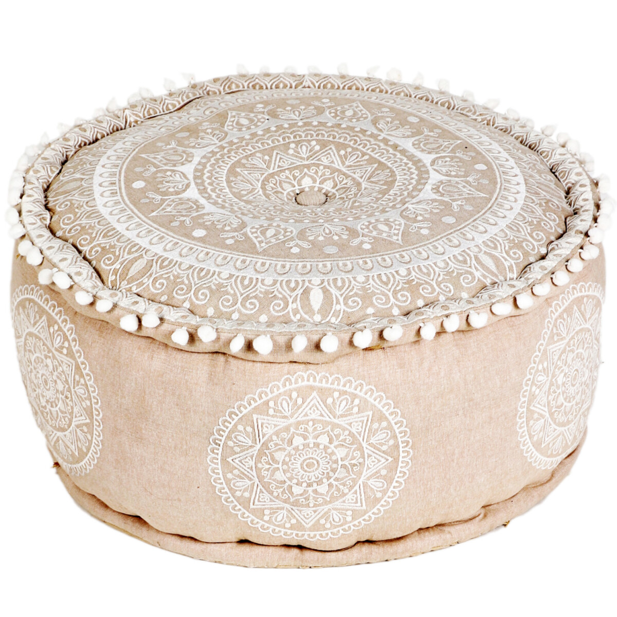 Boho Style Pouf Hocker Deko Donia 50x25cm