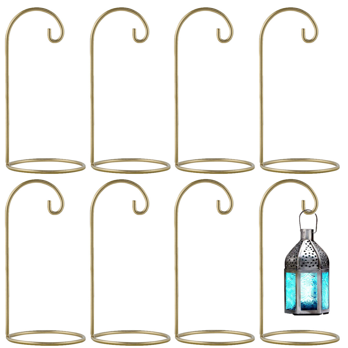 8er Set Laternenst&auml;nder Laternenhalter Buno Gold...