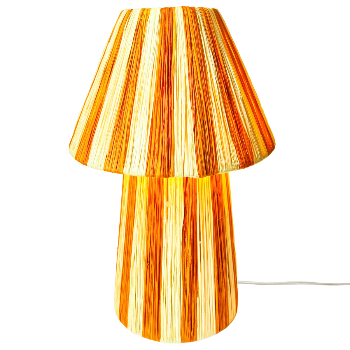 Boho Deko Tischlampe Nachttischlampe Morjan Beige Orange