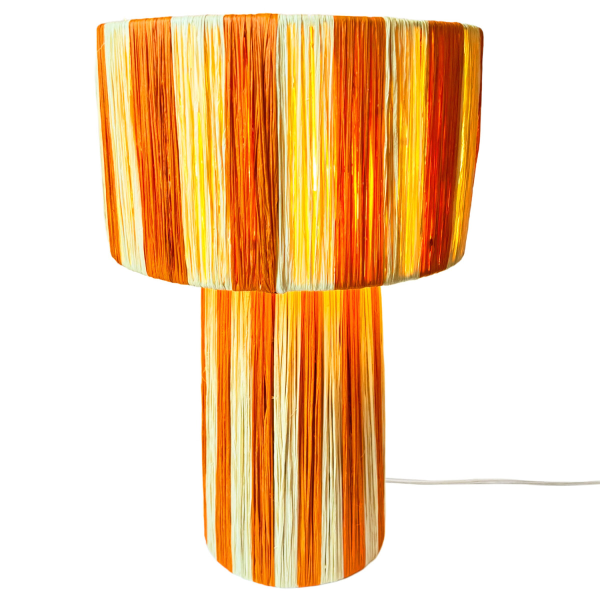 Boho Deko Tischlampe Nachttischlampe Morjana Beige Orange
