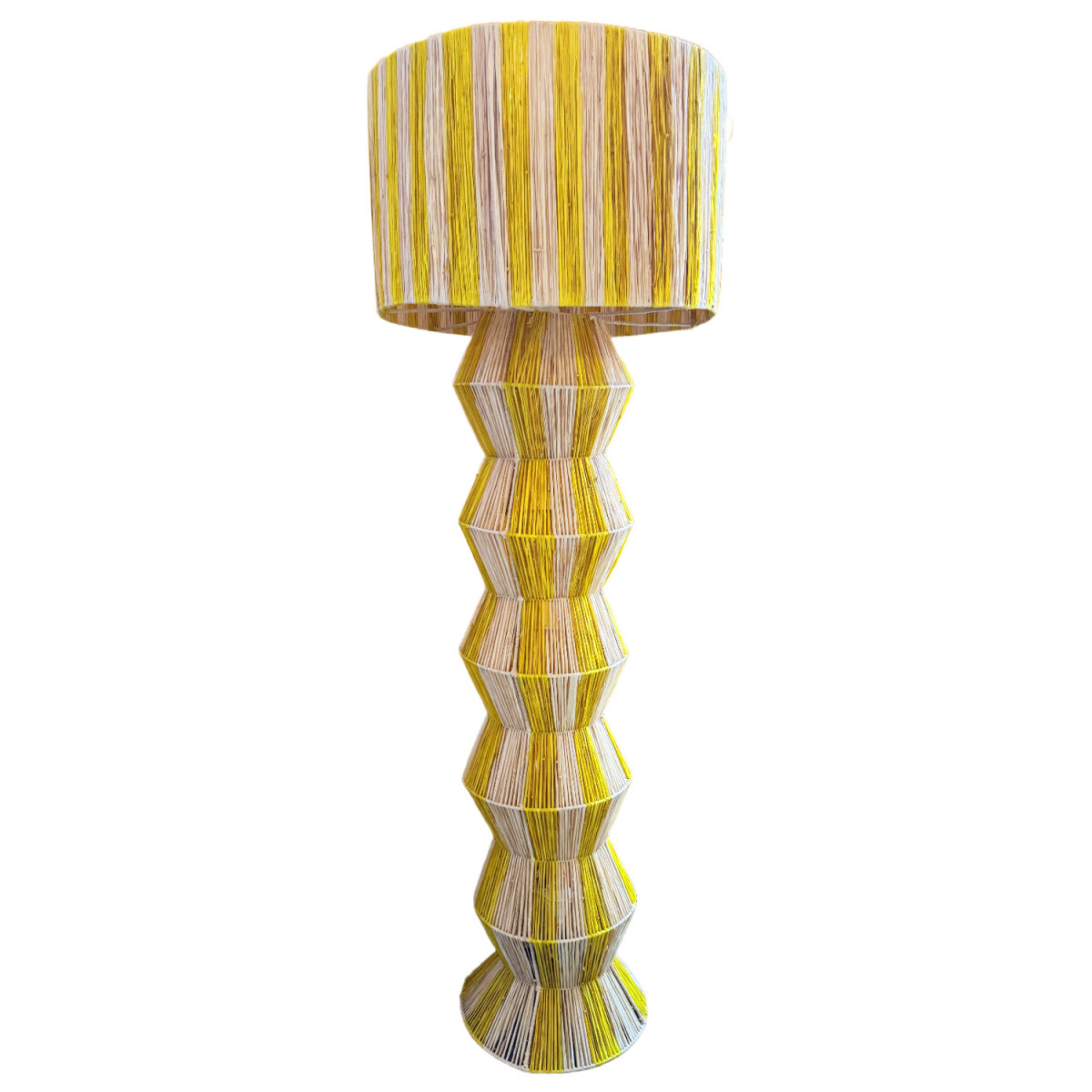 Boho Deko Stehlampe Lampe Standleuchte Tulum Beige Gelb 160c