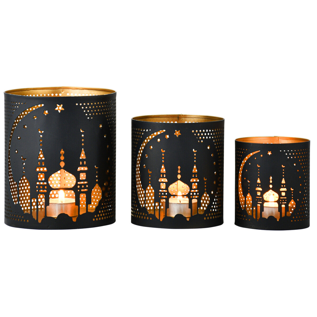 3er Set muslimische Teelichthalter Ramaz box