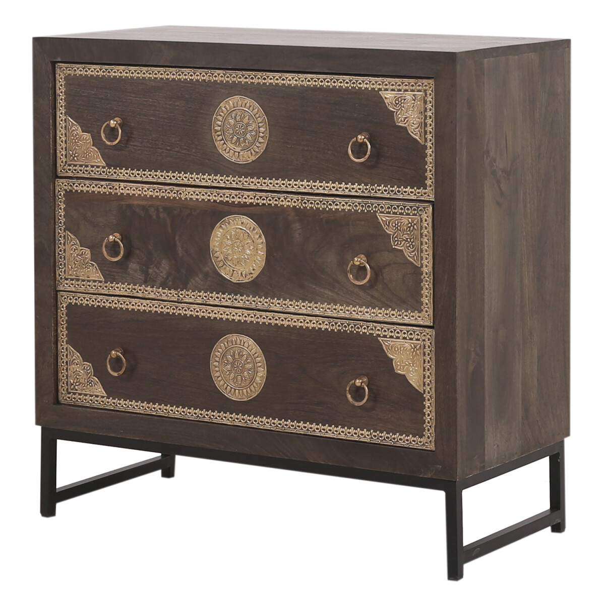 Kommode Adal 80 cm aus Massivholz mit go box