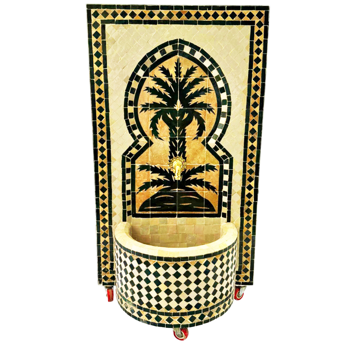 Marokkanischer Mosaik Gartenbrunnen 107c box