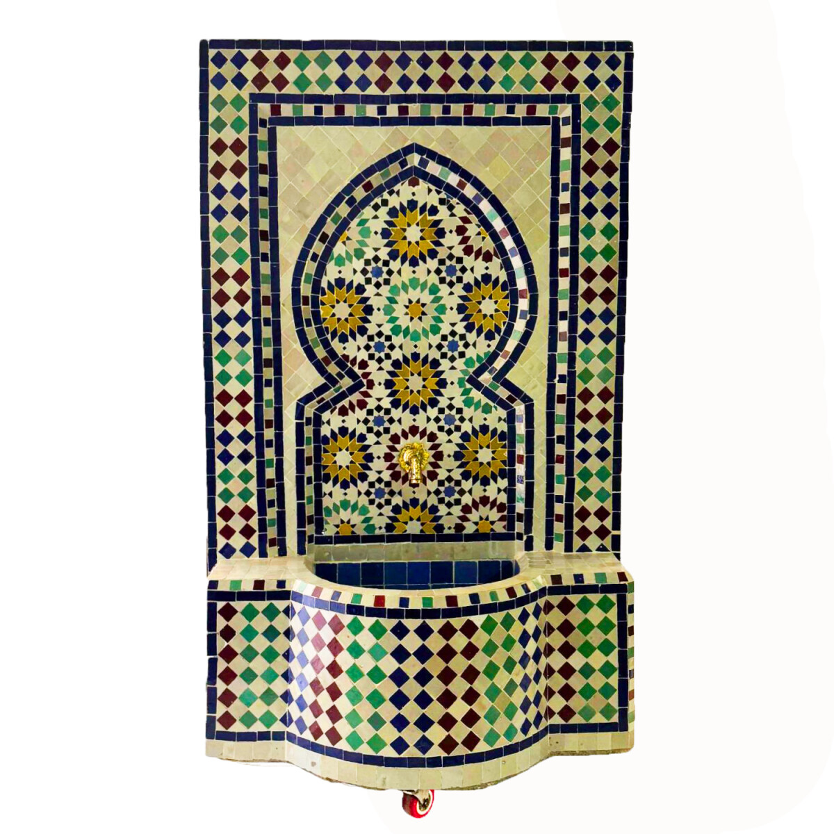 Marokkanischer Mosaik Gartenbrunnen 129c box