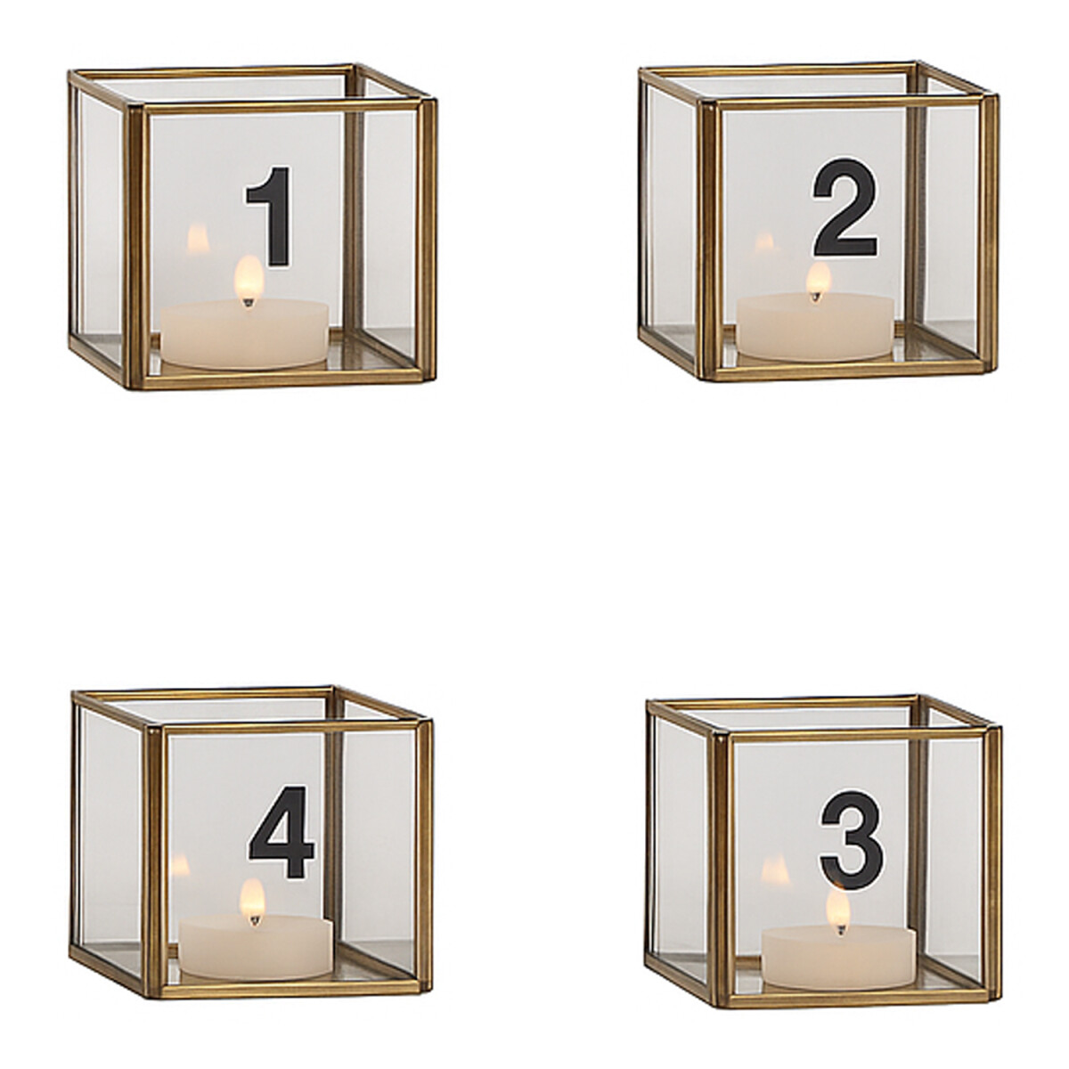Virimi Teelichthalter 4er Set – Gl box