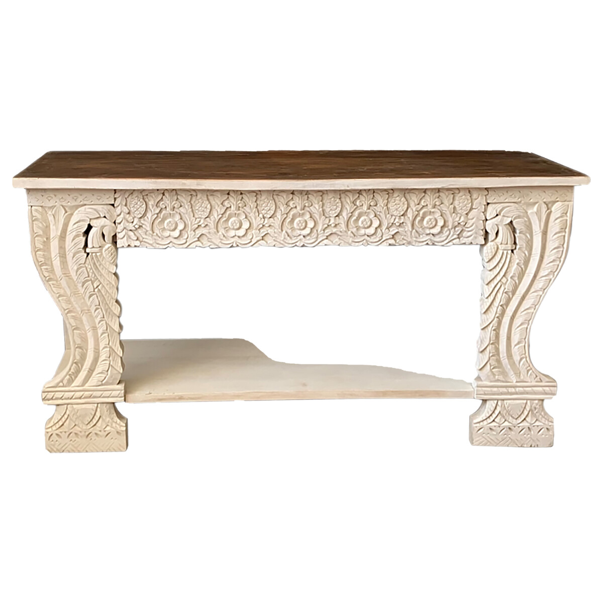 Indische Holz Konsole Massiv Muster 24 box