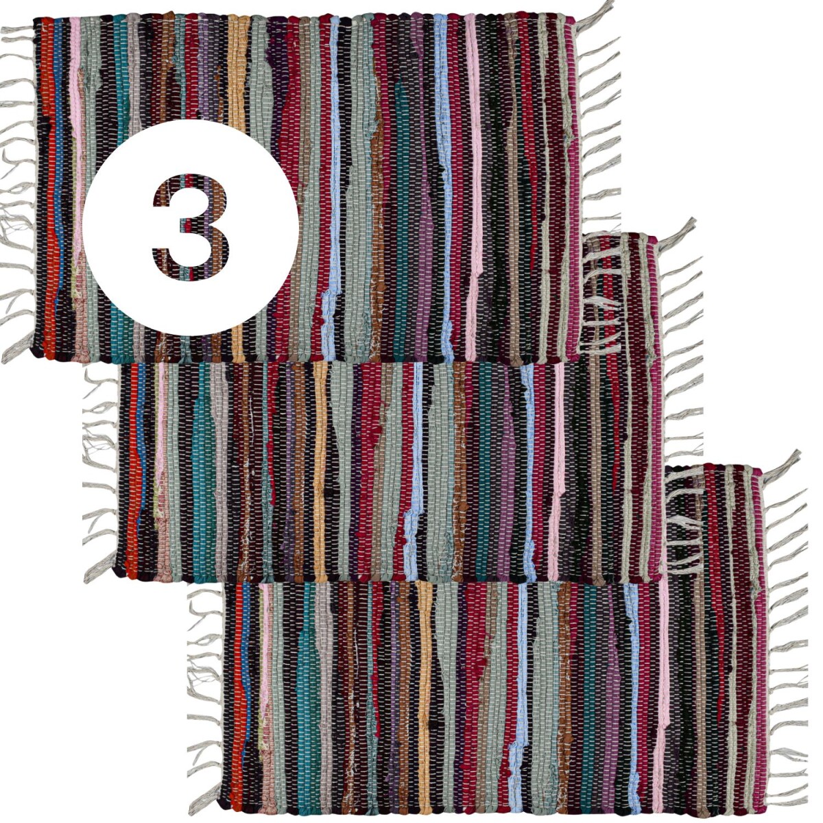 3er Set Callum Bunt Teppich 90×50c box