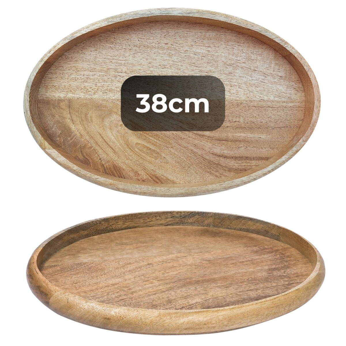 Tablett Cagdas | 38x25 cm Massivholz Deko- und Serviertablet