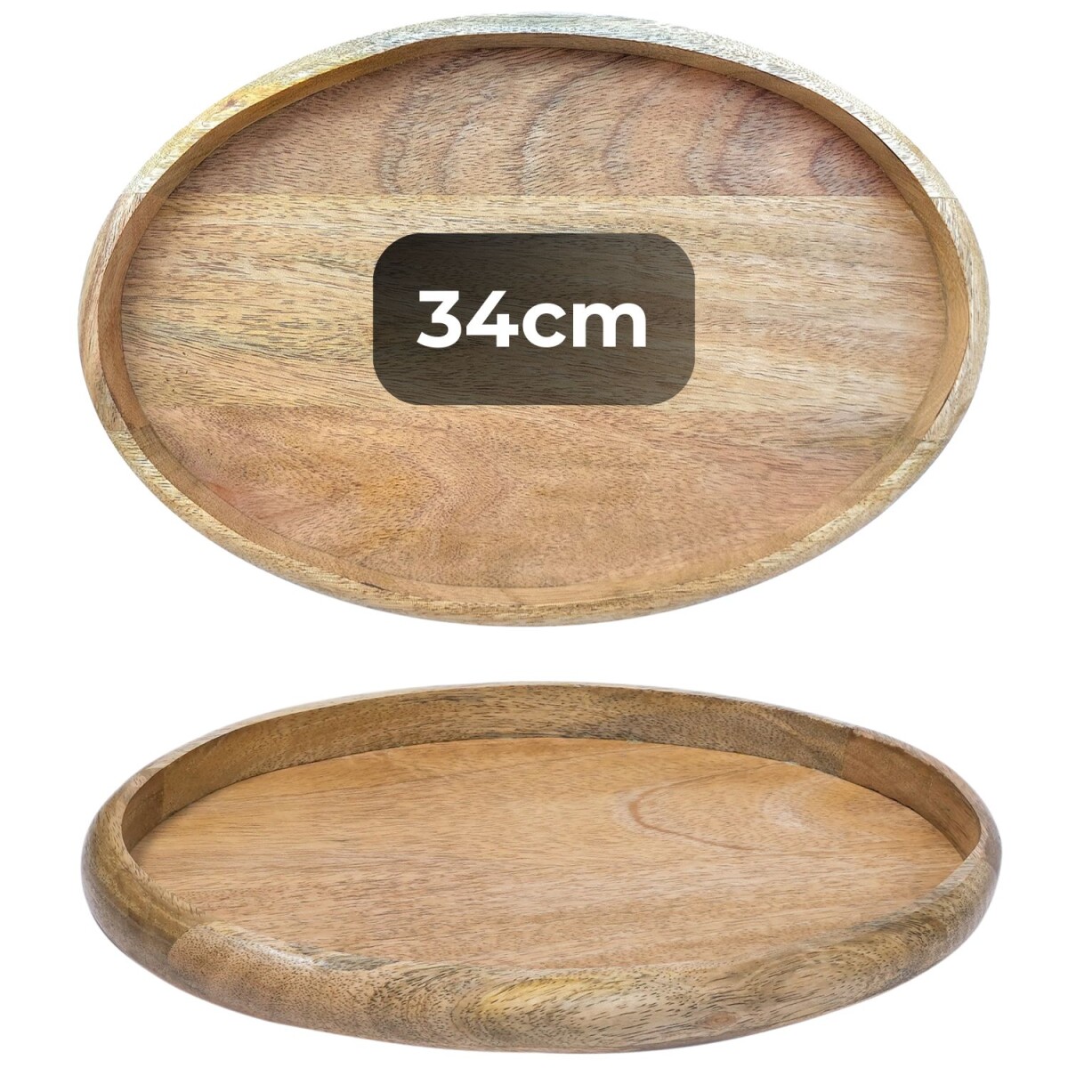 Tablett Cagdas | 34x21 cm Massivholz Deko- und Serviertablet