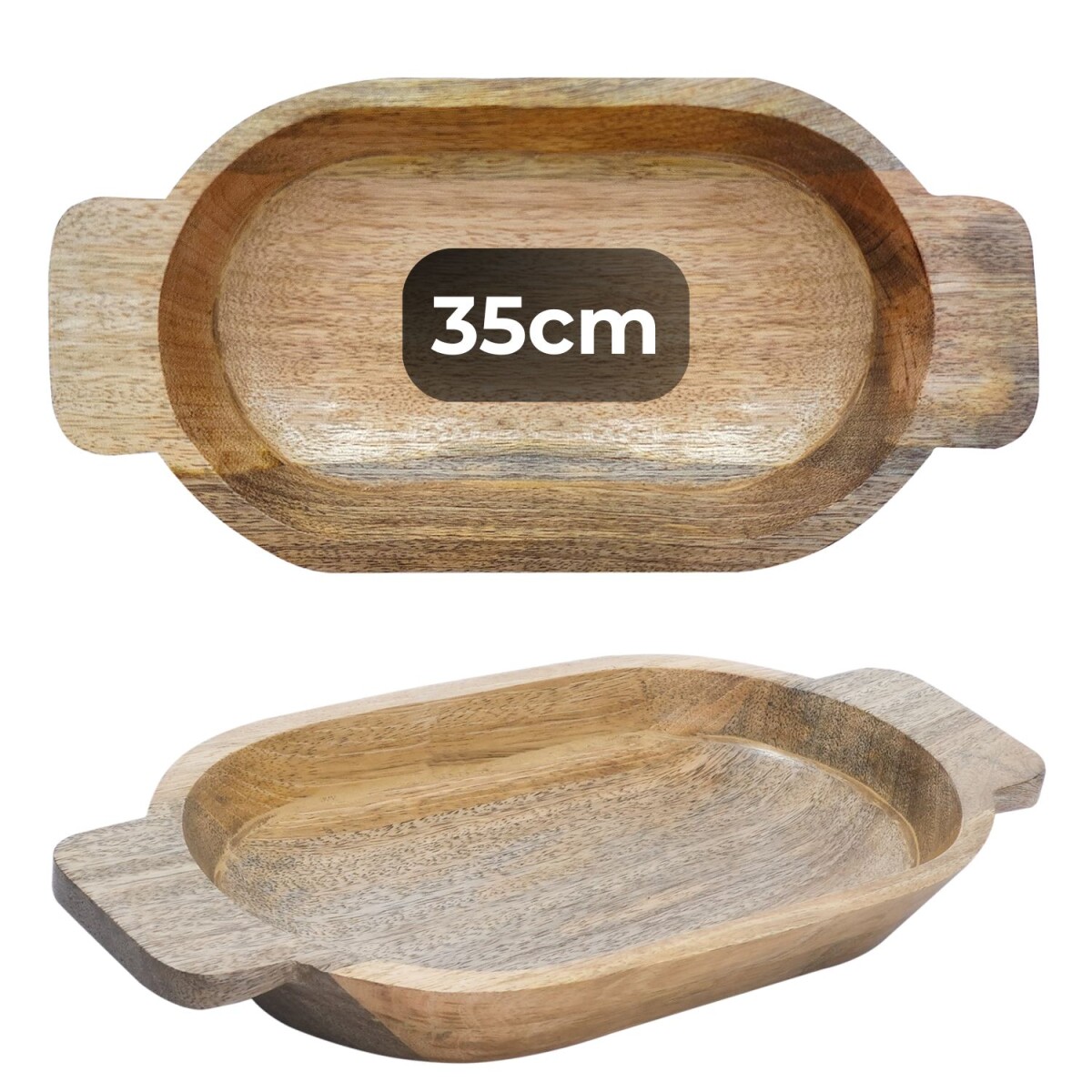 Tablett Kahla | 35x18 cm Massivholz Deko- und...