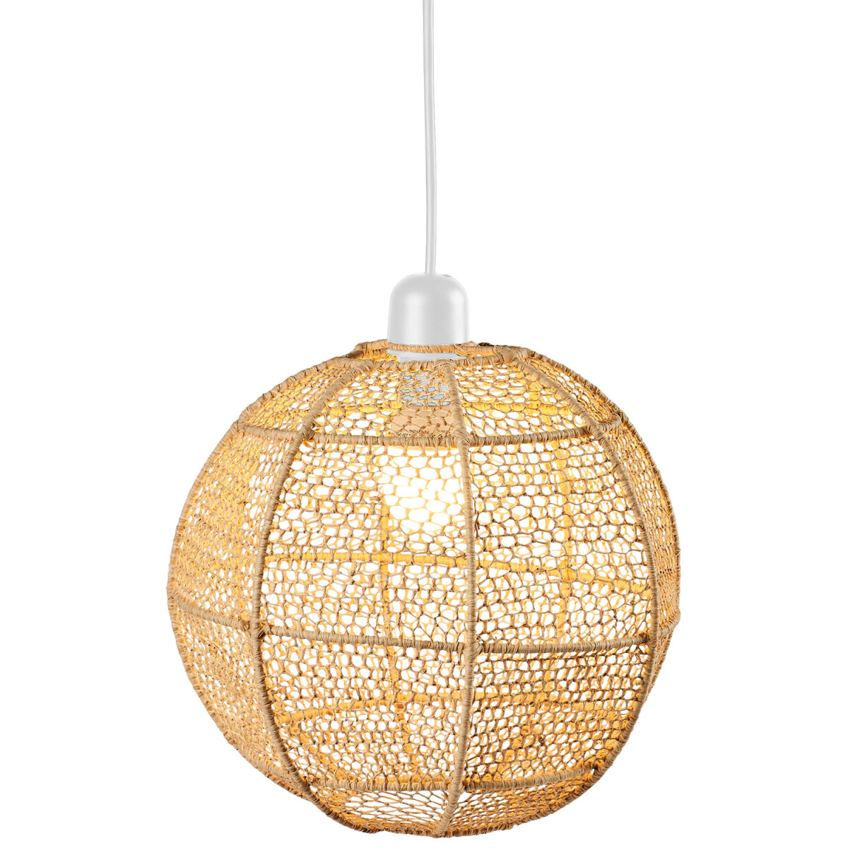 Hängeleuchte Florana 30cm | Boho Bastlampe aus Raffiaba