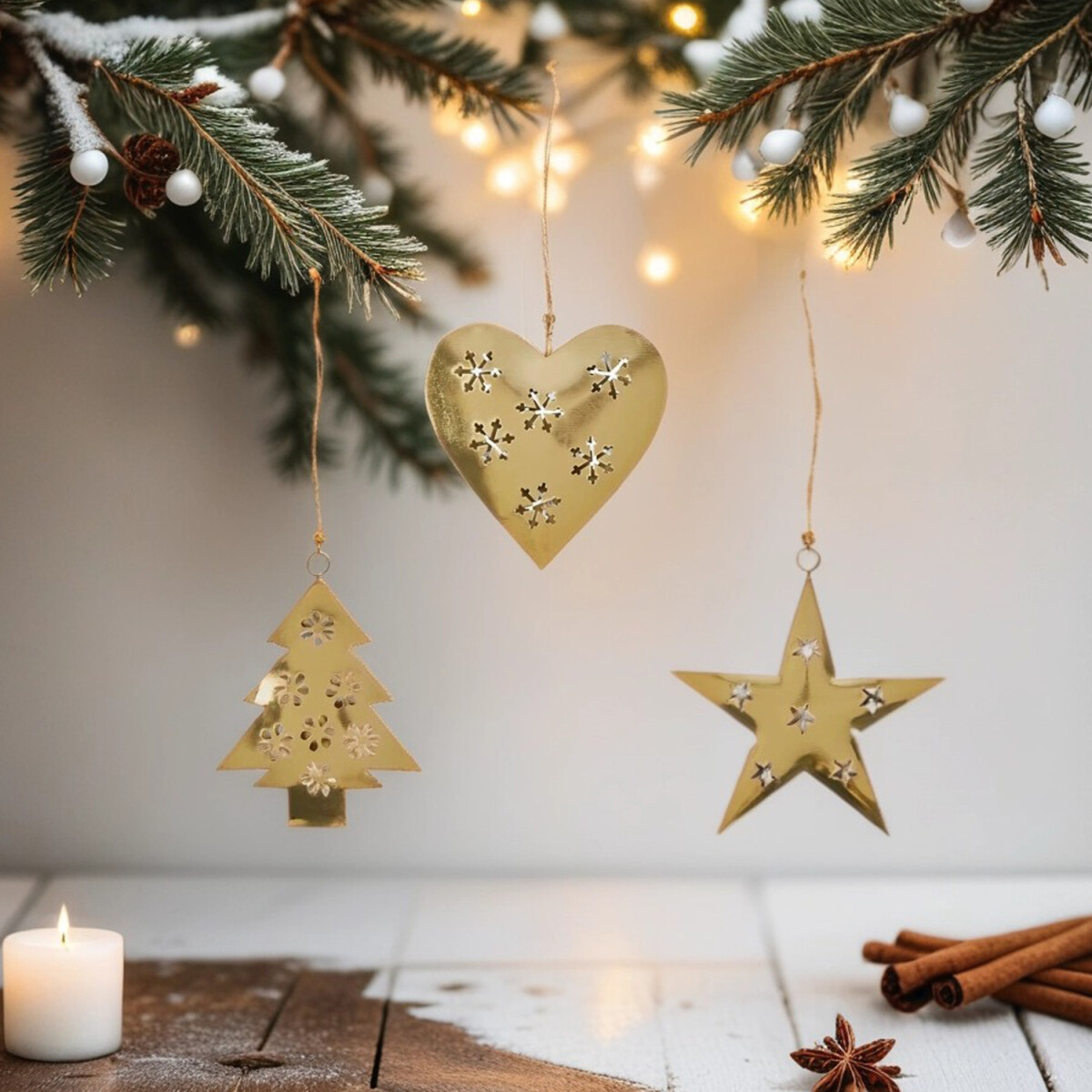 3er Set Weihnachtsanhänger Weihnach box