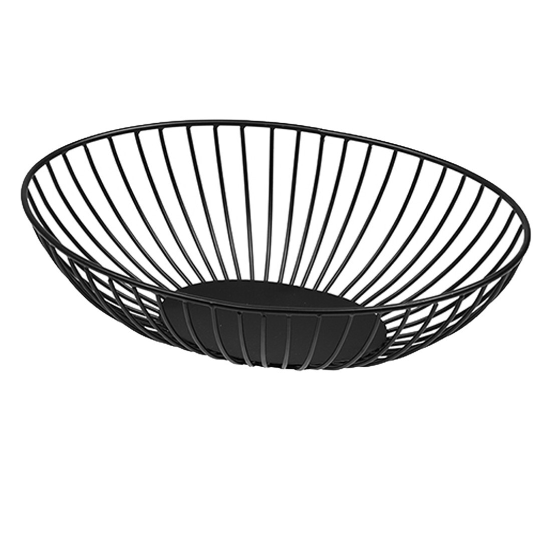 Skandinavische Obstschale Obstkorb Abisko Oval Schwarz