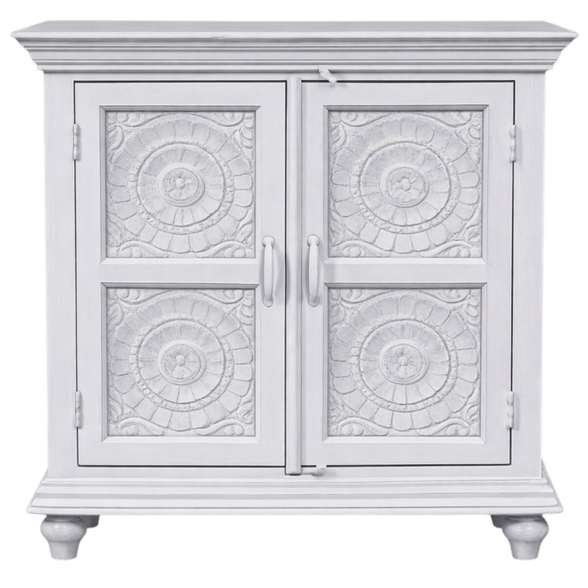 Kommode Gnani weiß 105cm Massivhol box