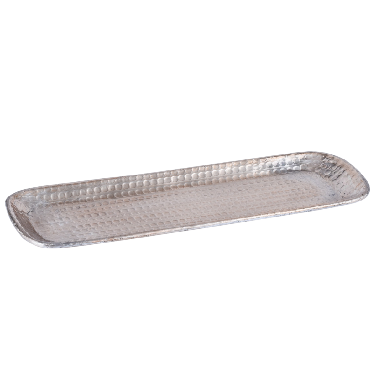 Tablett Kerzentablett Skandinavisch Hedye Silber 45cm lang