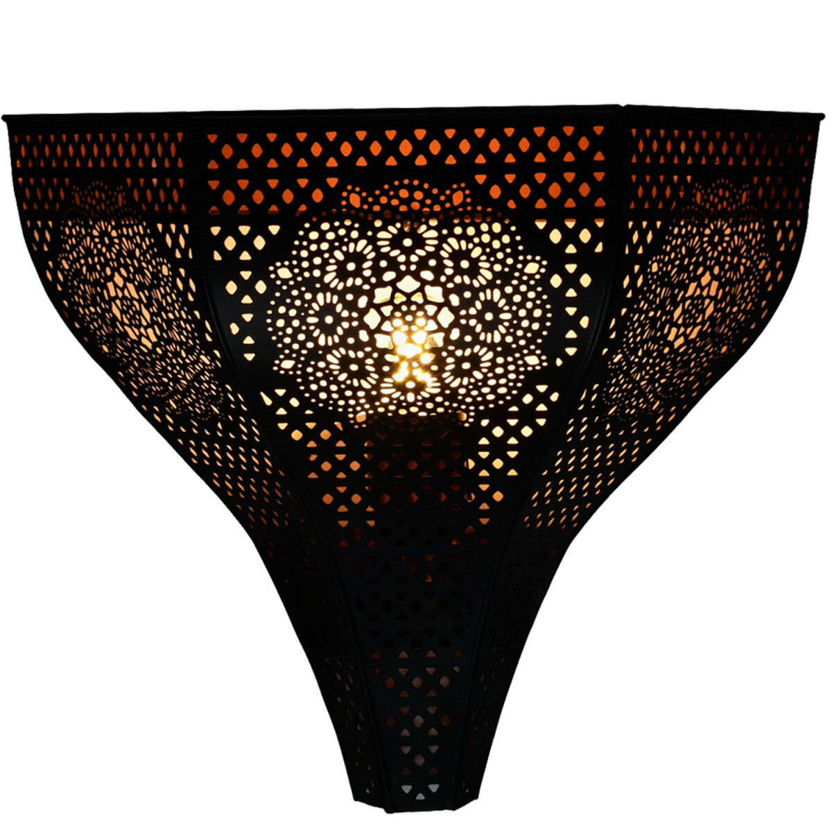 Wandlampe Yaniv Schwarz H 27 cm | Filigranes Lichtspiel in H