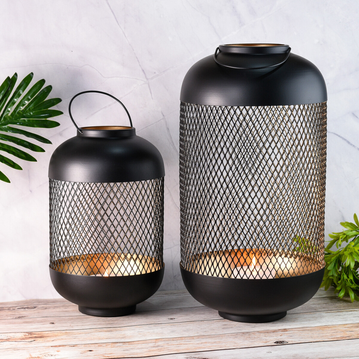 2er Set Gartenlaterne Garten Windlicht D box