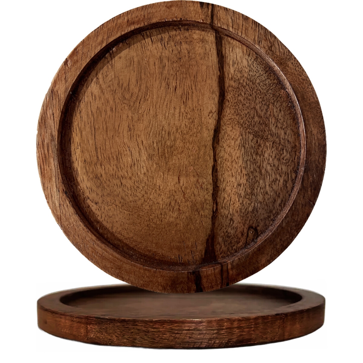 Vintage Blumentopf Untersetzer Tablett aus Holz Mandy