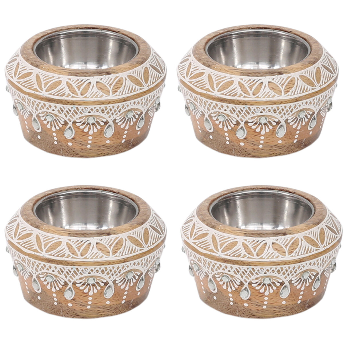 4er Set Boho Deko Teelichthalter Kerzenh box