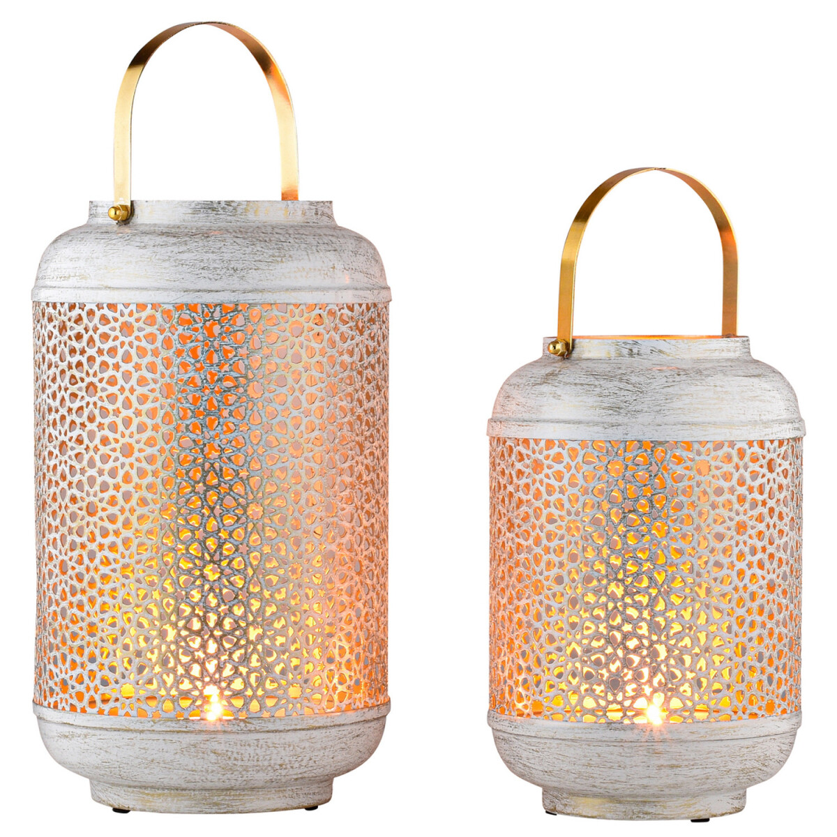 2er Set Boho Deko Windlicht Teelichthalt box
