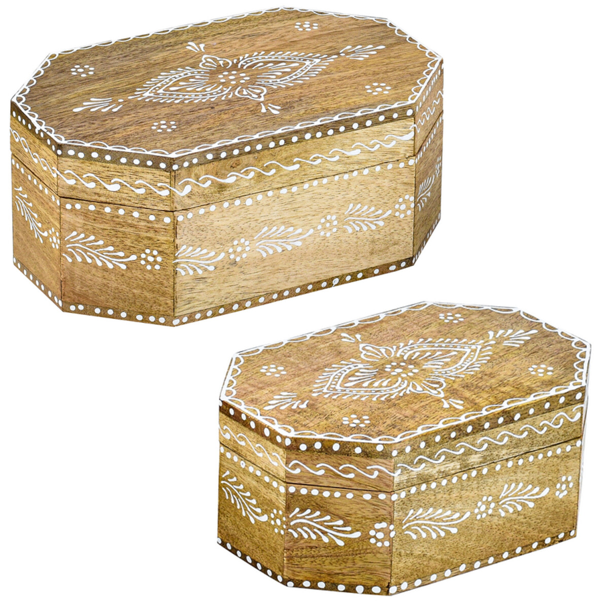 2er Set Boho Deko Schatulle Aufbewahrungsbox Box Hajdar 1