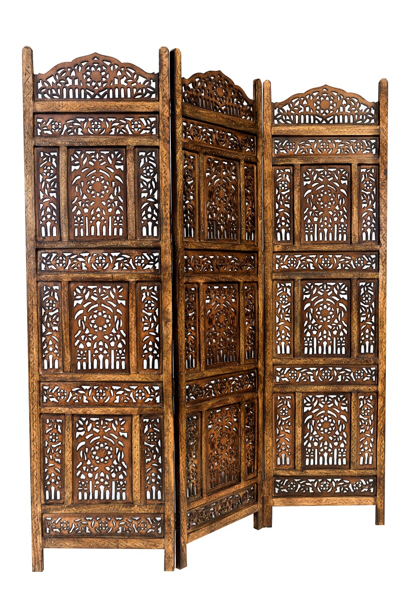 Holz Paravent aus Indien abhinava box