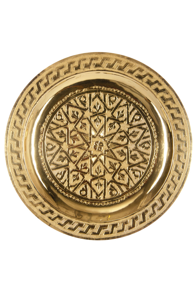 Orientalisches Tablett Mehdia Goldfarben 25cm