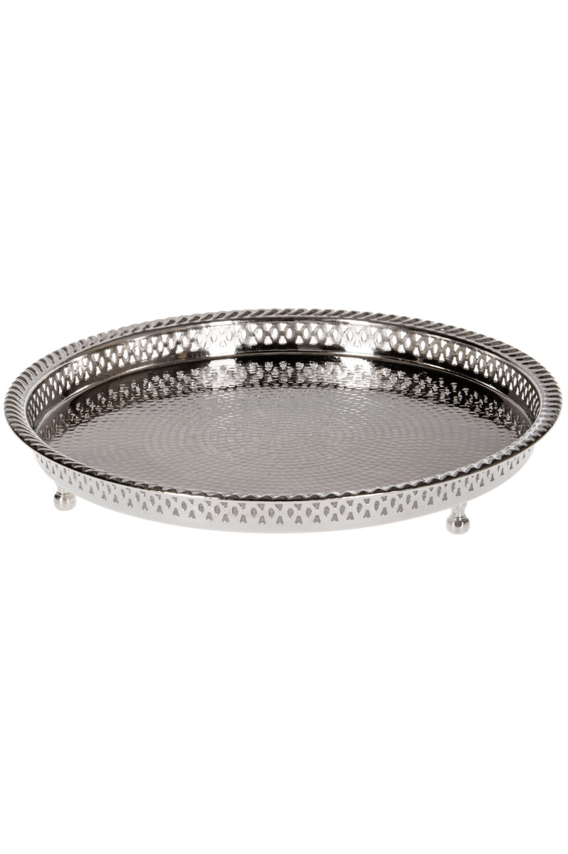 Orientalisches Tablett Silber Mahra 32cm