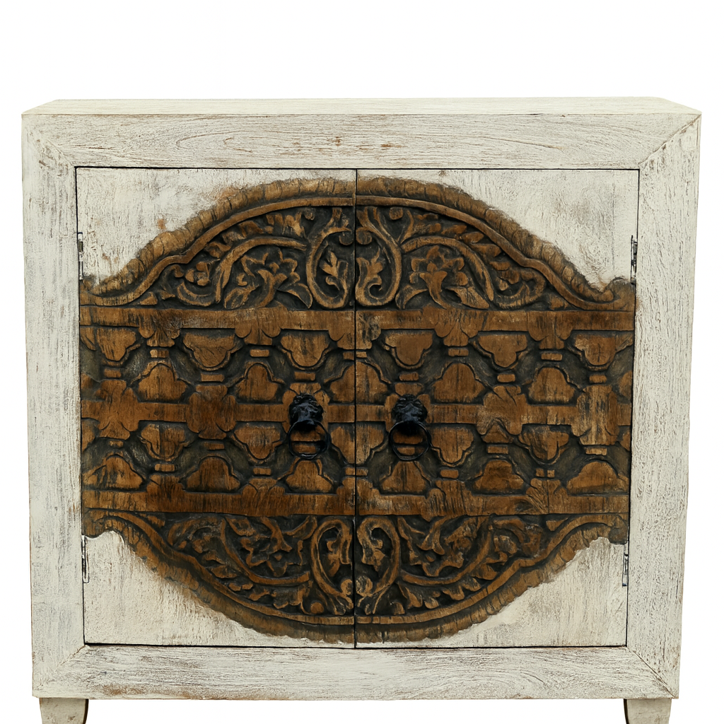 Orientalische Vintage Kommode Weiss Aswa box